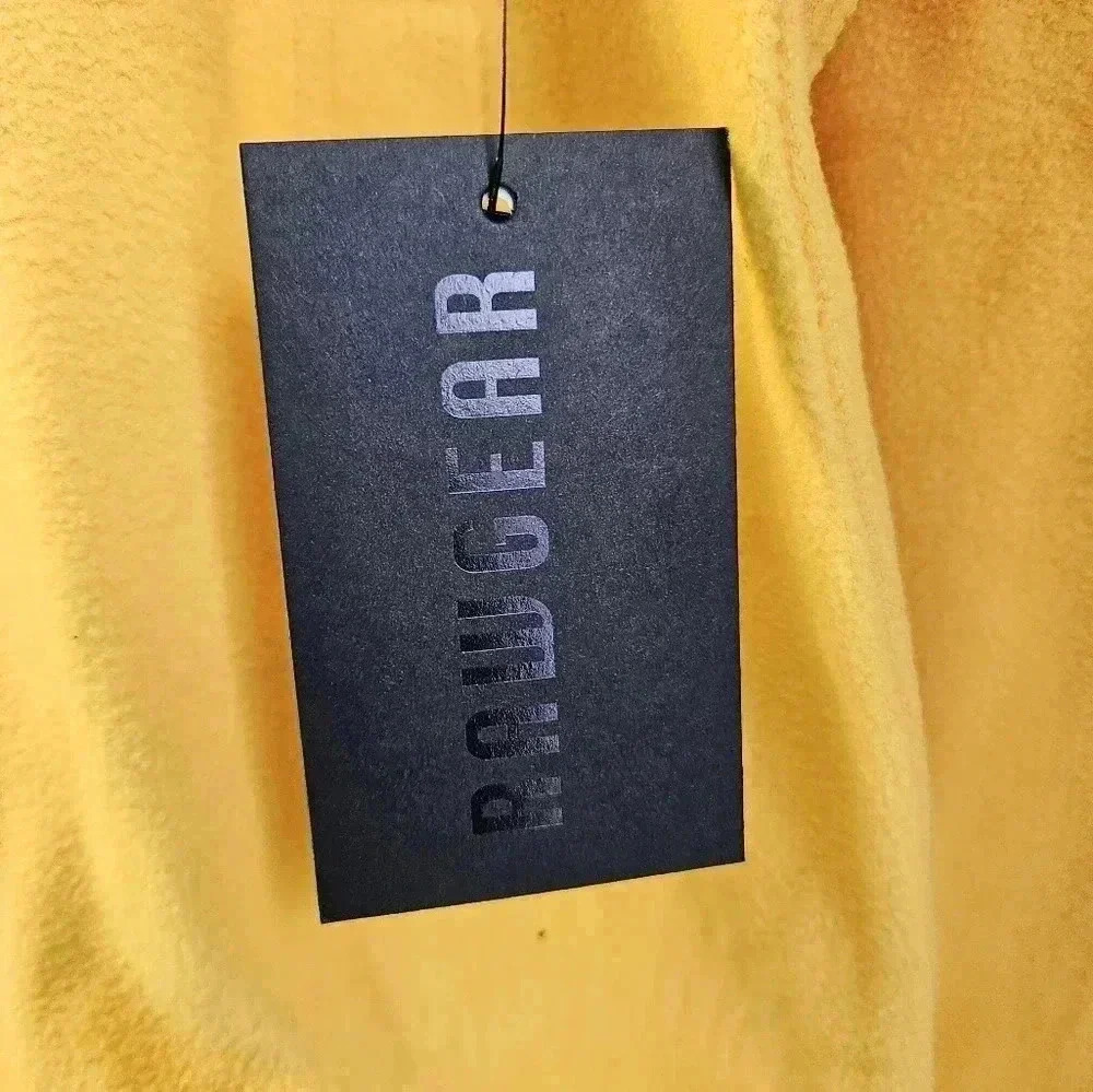 Raw gear 3/4 zip up pull over fleece yellow mens small - Picture 3 of 8